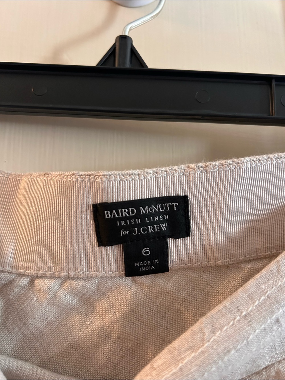Baird McNutt for J. Crew Light Cream Midi A-Line Skirt - Picture 2 of 3